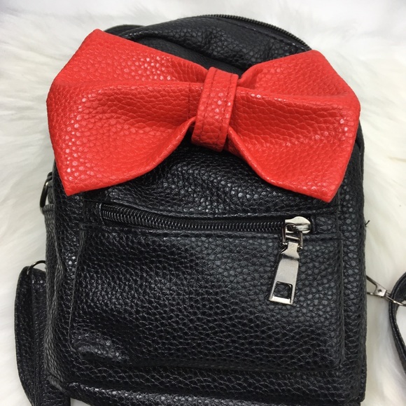 Black and red mini backpack - Picture 2 of 6